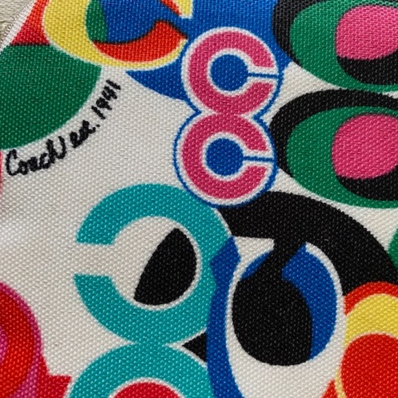 Multicolor "Poppy"  Coach Wristlet - Picture 7 of 9